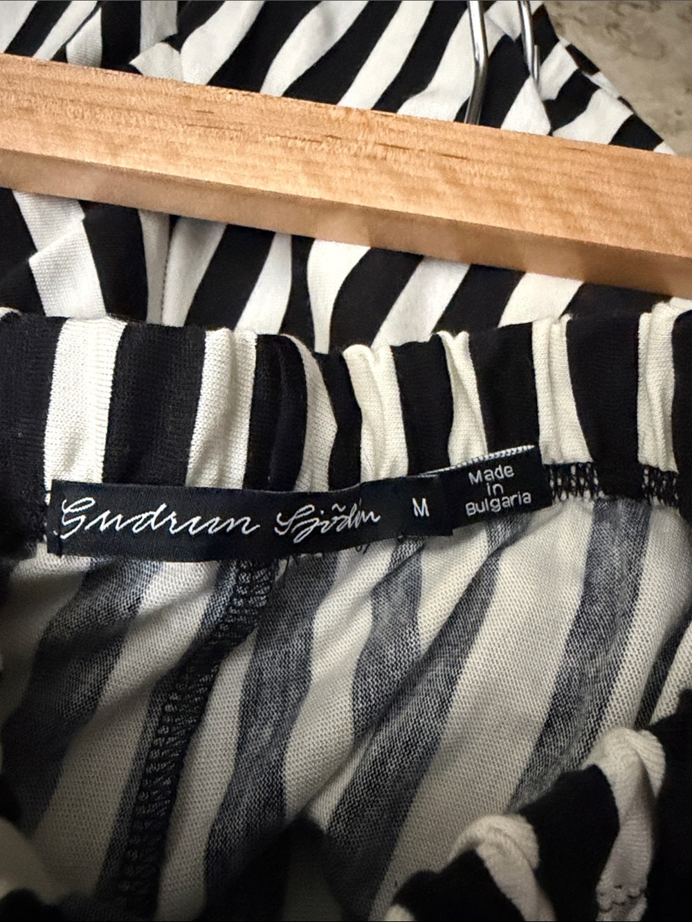 Striped Black & White Wide-Leg Pants - Picture 3 of 5